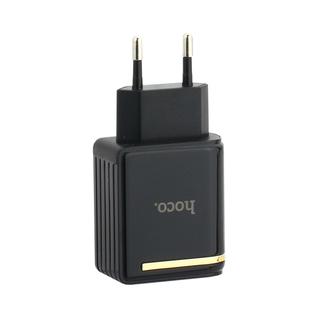 Адаптер питания Hoco C39A Enchanting dual-port digital display charge (2USB: 5V max 2.4A) Черный