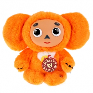 Мягкая игрушка "Чебурашка" (звук), оранжевая, 17 см Мульти-Пульти