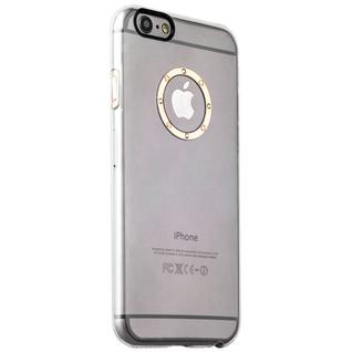 Накладка пластиковая iBacks Transparent Case with Diamond Ring для iPhone 6s/ 6 (4.7) - (ip60217) Champagne Gold Ring