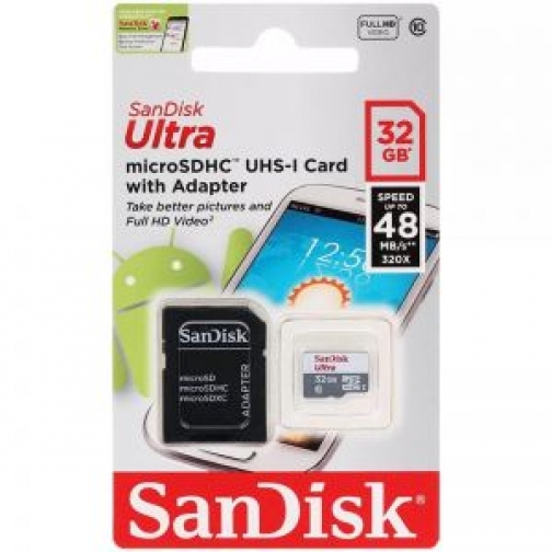 Карта памяти microSDHC 32Gb SanDisk Ultra UHS-I SanDisk 6038689 1