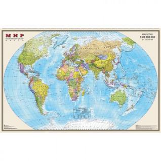 Настенная карта Мир политическая 1:20млн.,1,56x1,01м.,ОСН1224007