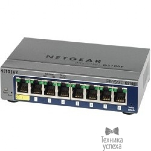 Netgear NETGEAR GS108T-200GES Коммутатор Управляемый Smart, 8GE портов, внешниq блоком питания/питание PoE 7237536