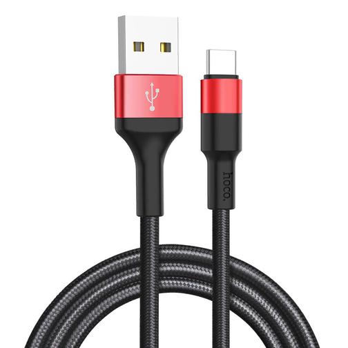USB дата-кабель Hoco X26 Xpress charging data cable Type-C (1.0 м) Black & Red 42895011