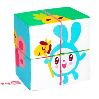 Развивающие игрушки для малышей Мякиши Мякиши 401M Игрушка кубики "Малышарики", 4 шт