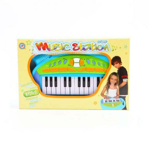Детский синтезатор Music Station, синий, 25 клавиш Potex 37716760
