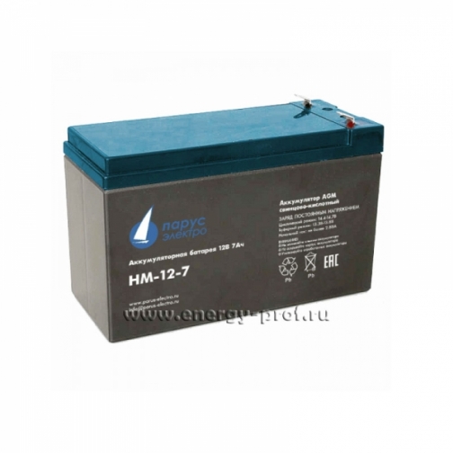 Аккумуляторные батареи Парус Электро Аккумуляторная батарея HM-12-7 6852168