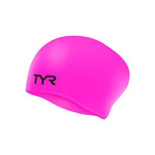 Шапочка для плавания Tyr Long Hair Wrinkle-free Silicone Junior Cap, силикон, Lcsjrl/693, розовый