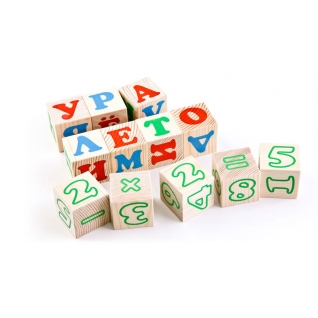 Набор "Алфавит с цифрами", 20 кубиков Томик