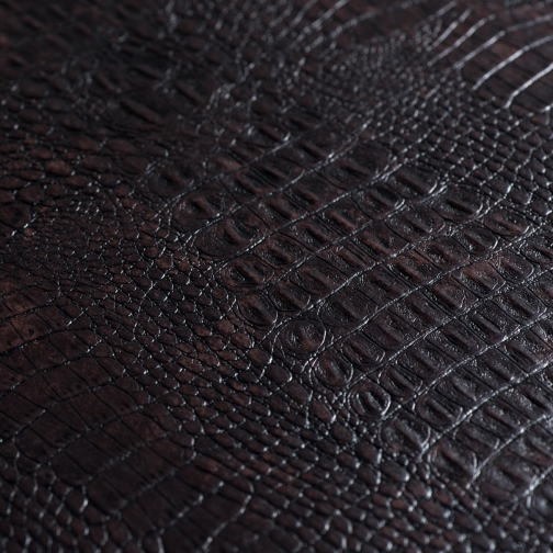 Кожаные панели 2D ЭЛЕГАНТ Crocodile (коричневый) основание пластик, 1200*2700 мм, на самоклейке 6768632 2