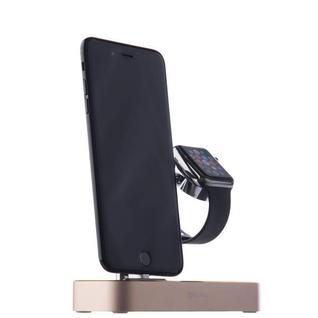 Док-станция&USB-концентратор COTEetCI Base (B18)MFI для Apple Watch & iPhone X/ 8 Plus/ 8 2in1 stand (CS7200-CEG) Золотистая
