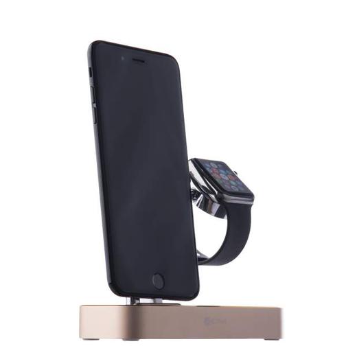 Док-станция&USB-концентратор COTEetCI Base (B18)MFI для Apple Watch & iPhone X/ 8 Plus/ 8 2in1 stand (CS7200-CEG) Золотистая 42531279