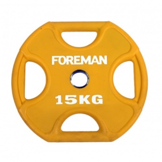 Foreman Диск X-Training уретановый цветной FOREMAN FM/UPX-15KG-YL (15 кг)