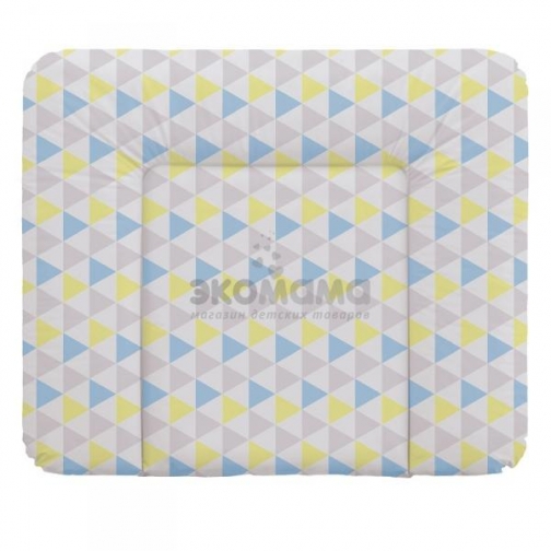Пеленальный матрац 70x85 см Ceba Baby мягкий на комод - W-134-067-019 Triangle Blue/Yellow 9207964