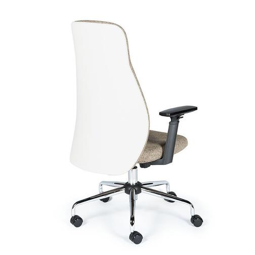 Кресло офисное Милан/хром крестовина/черные подлокотник/бежевая ткань NORDEN Chairs 42859296 6