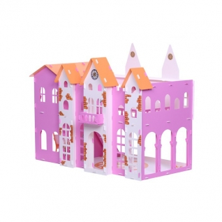 Домик для кукол "Замок Джульетты" с мебелью, бело-розовый Replace and Choose