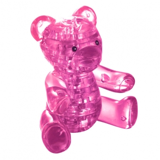 Кристальный 3D-пазл "Мишка Тедди", розовый, 41 элемент Crystal Puzzle