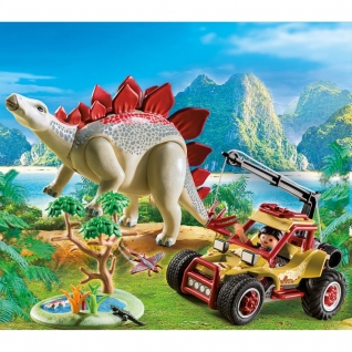 Конструктор Playmobil Динозавры: Исследовательский транспорт со стегозавром