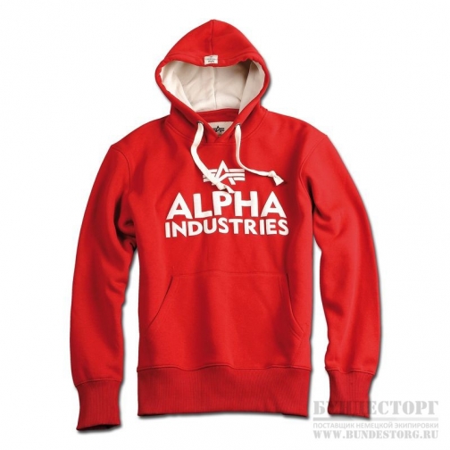 Толстовка Alpha Industries Foam Print, цвет красный 5032382