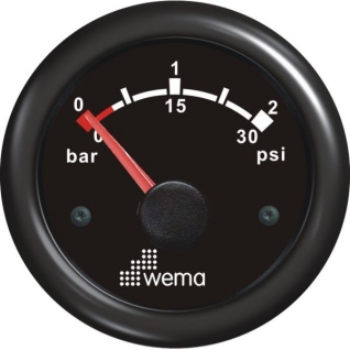 Wema Индикатор давления масла чёрный/серебряный Wema IORP-BS-0-2 12/24 В 0 - 2 бар