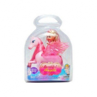 Кукла на крылатом коне Beautiful Angel, розовая, 9 см Shantou