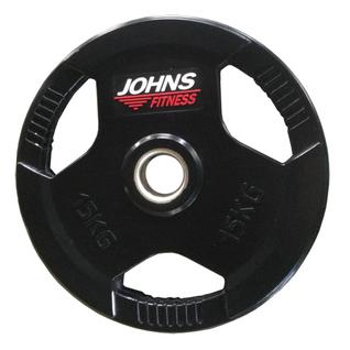 Johns Диск 15 кг обрезиненный JOHNS 91010-15В d–51мм,3-х хватовый