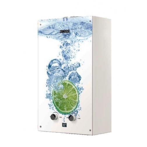 Газовый проточный водонагреватель 16-21 кВт Zanussi GWH 10 Fonte Glass Lime 6762240