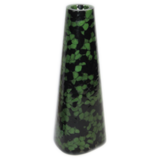 Подсвечник для тонкой свечи, 17 см, Кварц окрашенный, смесь цветная: зеленый , черный