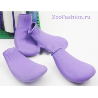 Резиновые носки для собак сиреневые (L)