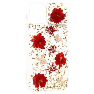 Чехол-накладка силиконовая K-Doo Flowers TPU+Dried Flowers+Lucite для Iphone 11 Pro Max (6.5") Красная