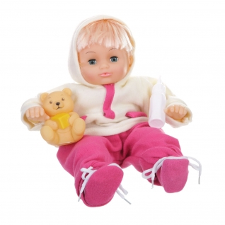 Кукла с бутылочкой и медвежонком, 38 см Shenzhen Toys