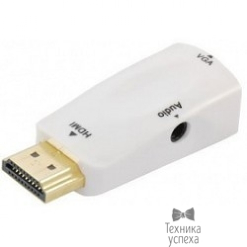 Orient ORIENT Адаптер мини C119 HDMI M -> VGA 15F+Audio, для подкл.монитора/проектора к выходу HDMI, белый 6867753