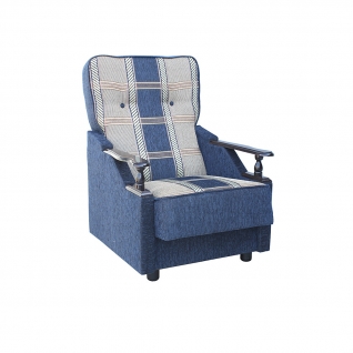Кресло для отдыха Шарм-Дизайн Классика ДП, клетка синяя
