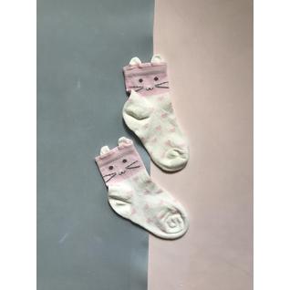 CT-41 носки детские молочный розовые кошка Katamino (12-18) (14)