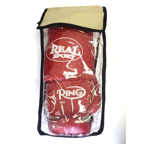 Перчатки боксерские Realsport 8 унций, красный 42220933