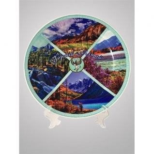 Керамическая декоративная тарелка "Горный Алтай" с гербом