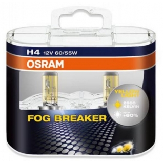 Лампа Osram H4 60/55W 12V Fog Breaker 2 шт. 62193FBR-HCB (пу.2)