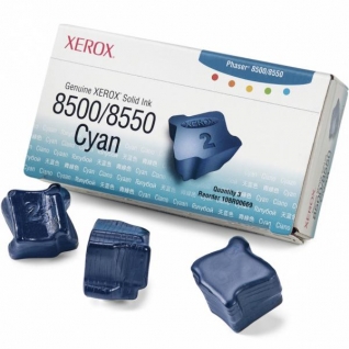 Твердые чернила Xerox 108R00669 для Xerox Phaser 8500, 8550, оригинальные (голубые, 3 шт, 3000 стр) 8002-01