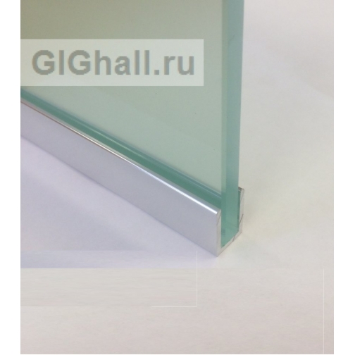П-образный алюминиевый профиль для стекла 8 мм, полированный 37013446