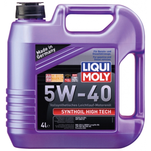 Моторное масло LIQUI MOLY Synthoil High Tech 5W-40 4 литра 5927363