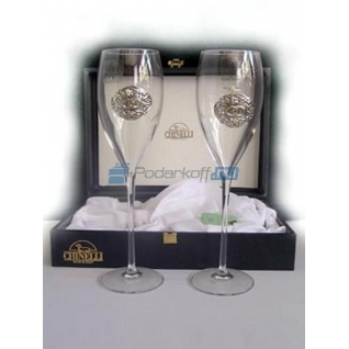 Набор свадебных бокалов под шампанское "Кольца"