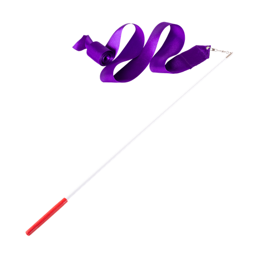 Лента для художественной гимнастики Amely Agr-201 4м, с палочкой 46 см, фиолетовый 42219467 3