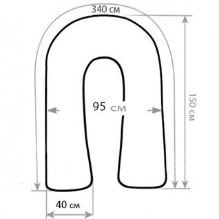 Ортопедическая подушка для тела Comfil - U (Размер 180х35 см)