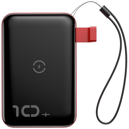 Портативное зарядное устройство Baseus Mini S Bracket 10W Wireless Charger 10000mAh 18W черный с красным 42284957