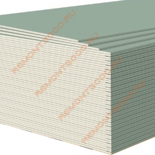 КНАУФ ГКЛВ гипсокартон влагостойкий 2500х1200х9,5мм (3,0м2) / KNAUF ГКЛВ гипсокартонный лист влагостойкий 2500х1200х9,5мм (3,0 кв.м.) Кнауф 5656733