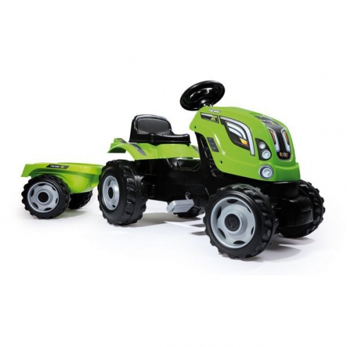 Педальный трактор Farmer XL с прицепом, зеленый Smoby 37721665
