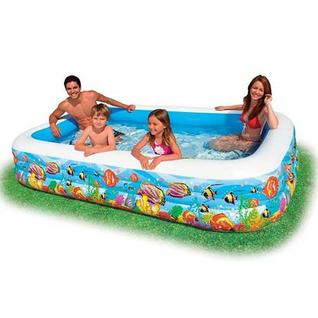 Семейный надувной бассейн 56490np "swim Center™ Seashore Pool", 262*160*46 см,intex