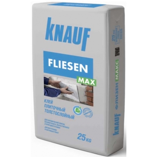 КНАУФ Флизен макс клей плиточный толстослойный (25кг) / KNAUF Fliesen max клей для укладки керамической плитки и плитки из природного камня (25кг) Кнауф