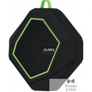 Sven SVEN PS -77, черный-зеленый SV-016463 (5 Вт, Bluetooth, microSD, FM-тюнер )