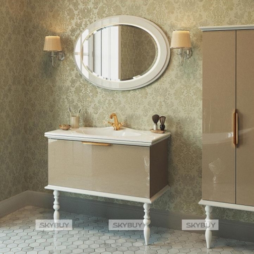 Мебель для ванной Edelform Decora 100 жемчужно-бежевый глянец 37956519