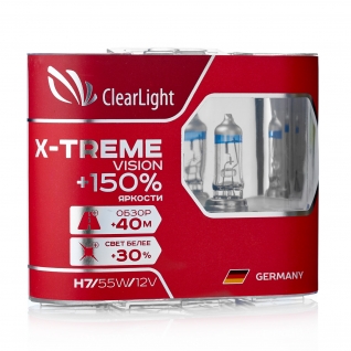 Лампа H9 Clearlight 12V-65W X-treme Vision +150% Light 2 шт. MLH9XTV150 ClearLight